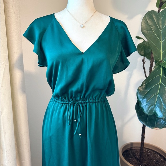 Emerald Green Long Butterfly Dress - Picture 2 of 9